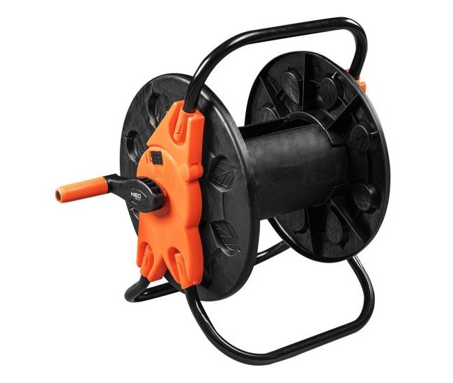 Tambur, rola, pentru furtun gradina, plastic, 1/2-60 m, 3/4-20 m, NEO