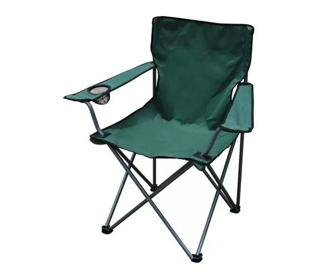 Scaun pliabil pescuit, camping, gradina 53x53x90cm - verde
