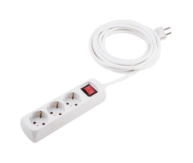 Prelungitor electric  3 m, 3 prize cu intrerupator, BEOROL