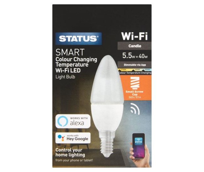 Bec led, luminare smart, temperatura lumina reglabila, E14, 5.5W