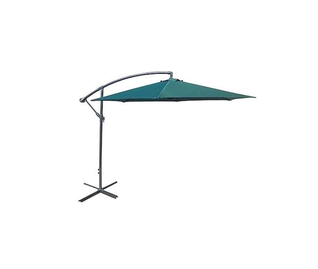 Umbrela gradina/terasa, articulatie tip banana, verde, 300 cm, Demi