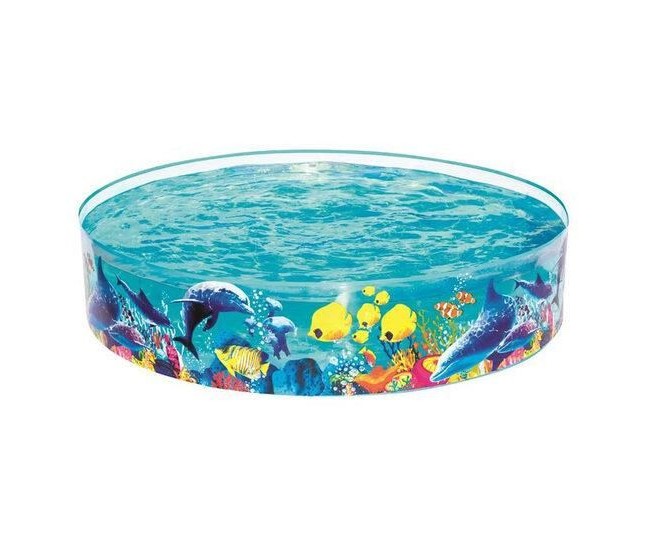 Piscina PVC pentru copii, rotunda, transparenta, 183x38 cm, Bestway Odyssey 
