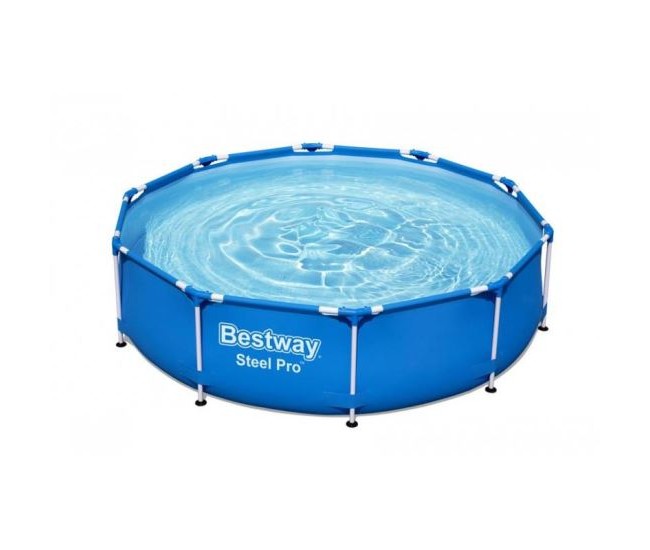 Piscina structura metalica, rotunda, albastru, 305x76 cm, Bestway Steel Pro 