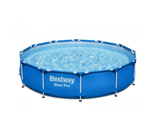 Piscina structura metalica, rotunda, albastru, 366x76 cm, Bestway Steel Pro 