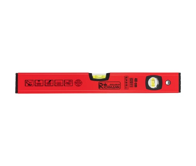 Nivela (boloboc), rosu, 2 bule, 40 cm, Richmann Exclusive
