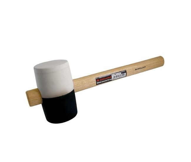 Ciocan cauciuc, alb-negru, coada lemn 1100g, Richmann Exclusive
