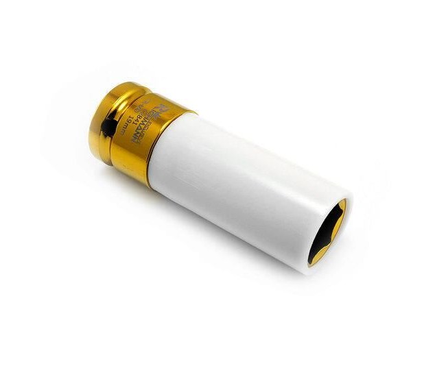 Cap tubular impact plastificat 19mm, cheie cu protectie pentru jante aluminiu