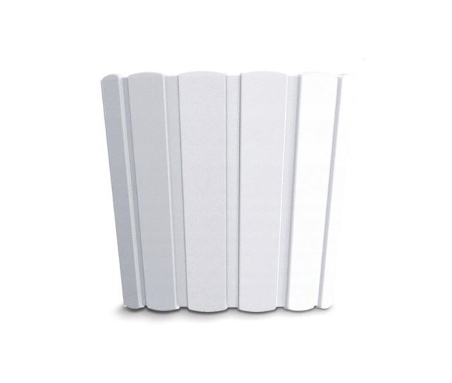 Ghiveci decorativ de flori, rotund, alb, 12 L, 28.5x25.6 cm, Boardee Basic
