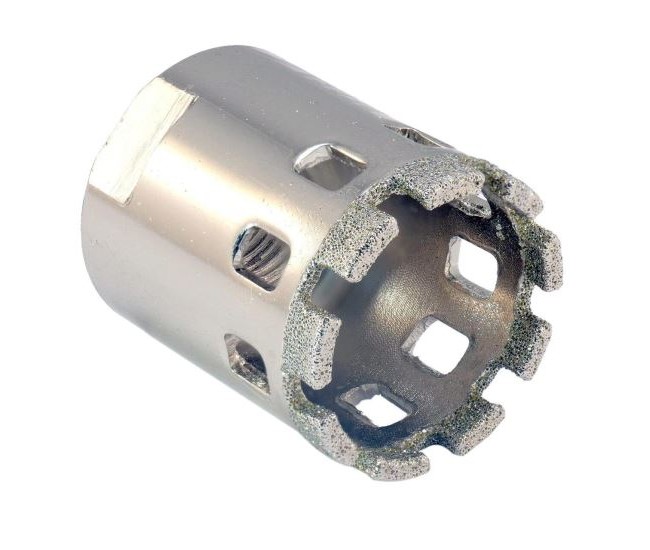 Carota diamantata, vacuum brazed, pentru placi ceramice, sticla, piatra, teracota, M14, 40 mm, Dedra