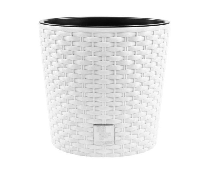 Ghiveci decorativ de flori, rotund, alb, 40x37.5 cm, Rato Round