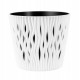 Ghiveci decorativ de flori, rotund, alb, 7.9 L, 26.2x22.2 cm, Sandy Round