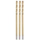 Burghiu pentru metal, nitrura de titan, 3 buc, 1 mm, Jufisto
