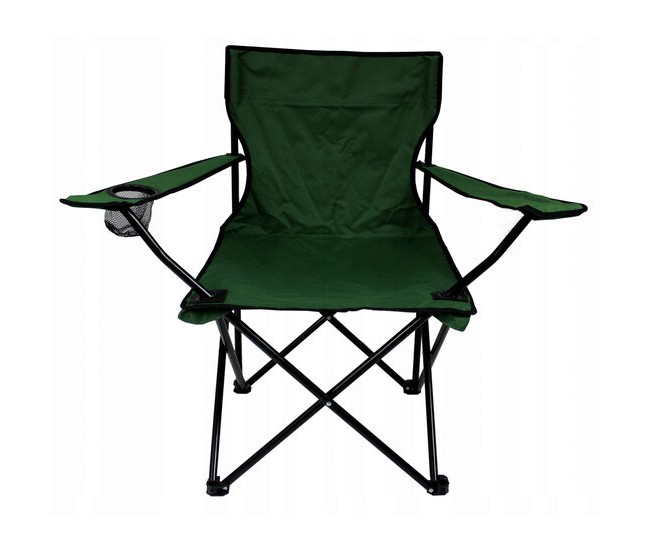 Scaun pliabil gradina, camping, pescuit, verde, max 120 kg, 50x50x80 cm