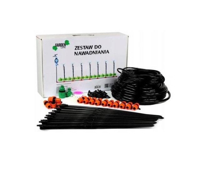 Sistem irigatii cu aspersor rotativ, 62 piese, 20 m, GardenLine