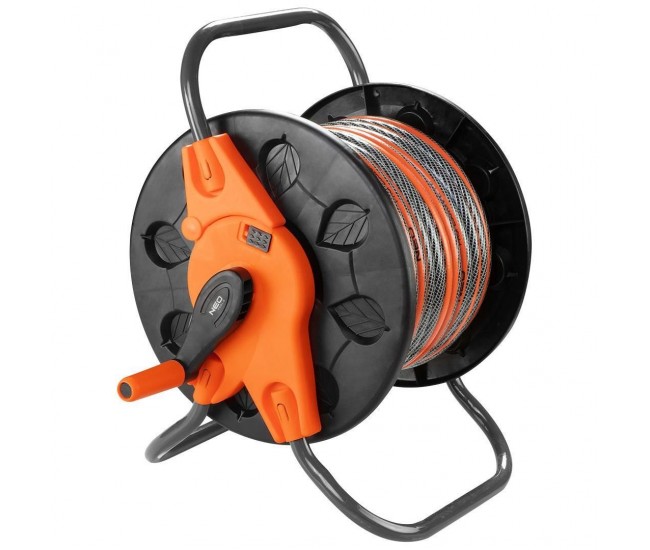 Tambur, rola, pentru furtun gradina, plastic, 1/2-60 m, 3/4-20 m, NEO