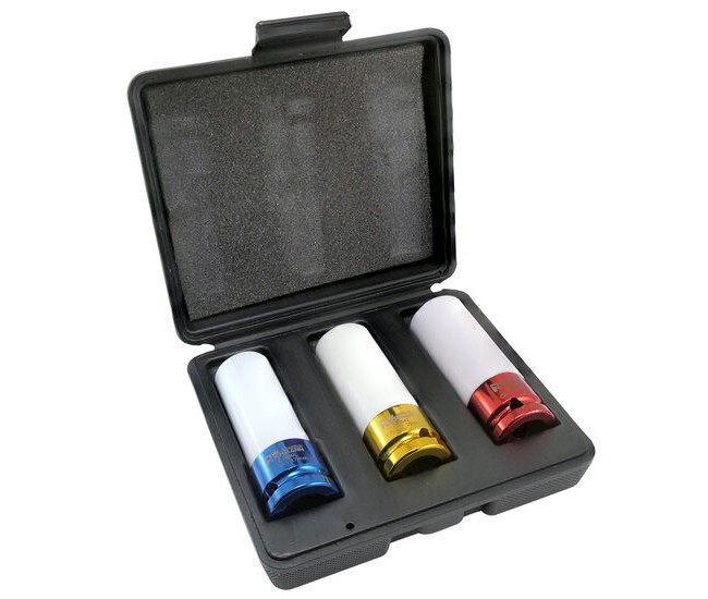 Trusa 3 capete tubulare de impact plastificate 17,19,21 mm pentru jante aluminiu Trusa 3 capete tubulare de impact plastificate 17,19,21 mm pentru jante aluminiu