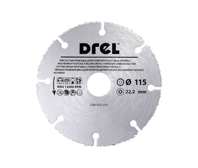 Disc diamant segmentat, lemn, taiere uscata, 115 mm/22.2 mm, Drel