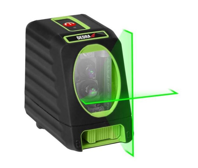 Nivela laser, linie incrucisata, verde, suport magnetic, 30 m, Dedra