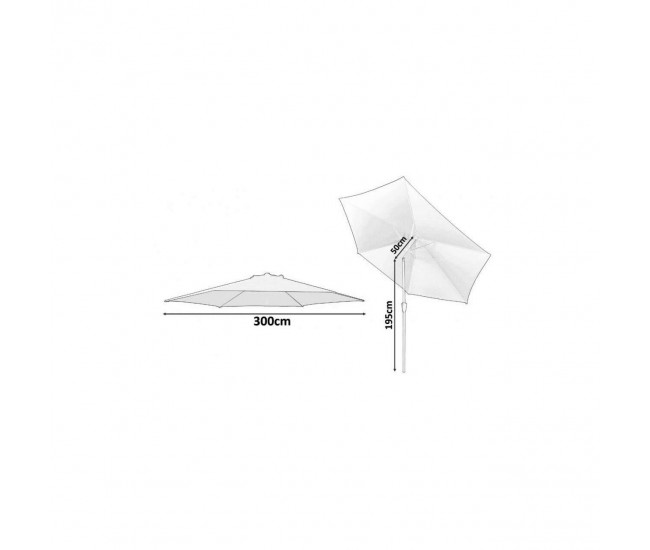 Umbrela gradina/terasa, cu inclinatie, verde, 300 cm