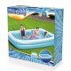 Piscina gonflabila pentru copii, dreptunghiulara, albastru, 305x183x46 cm, Bestway Family 