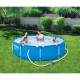 Piscina structura metalica, rotunda, cu filtru, albastru, 305x76 cm, Bestway Steel Pro