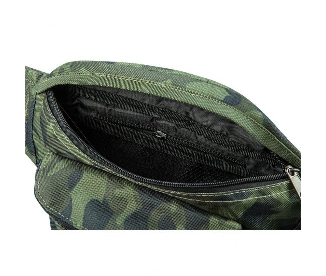 Borseta turistica/calatorie, model Survival, camuflaj, 4 buzunare, curea reglabila, 26x16 cm, NEO 