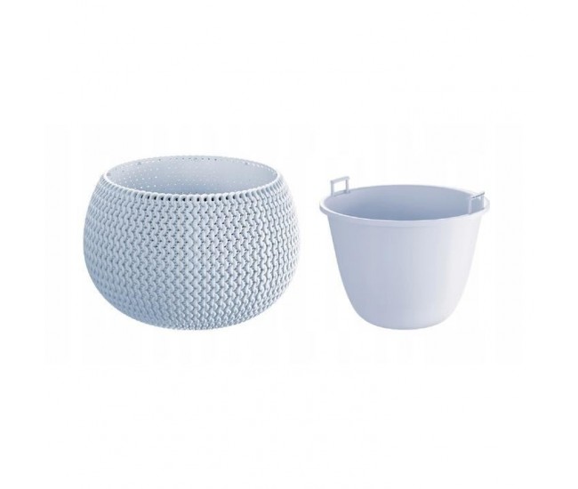 Ghiveci decorativ pentru flori, rotund, albastru, 29x19.5 cm, Splofy Bowl