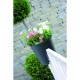 Ghiveci decorativ de flori, oval, pentru balustrade, antracit, 29.8x24.2x22.5 cm, Ratolla Railing Oval 
