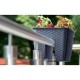 Ghiveci decorativ de flori, dreptunghiular, pentru balustrade, antracit, 39.6x27.2x22.5 cm, Ratolla Railing 