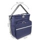 Geanta picnic, termoizolanta, impermeabila, cu maner, albastru, 35x23x35 cm, Isotrade