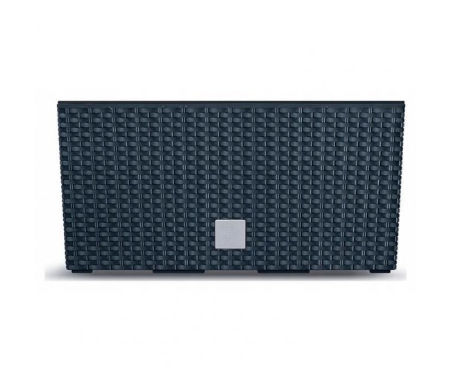 Jardiniera decorativa, imitatie ratan, antracit, 58x18x19.5 cm, Rato Case