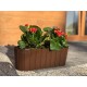 Jardiniera decorativa, suport plastic, maro, 4.9 L, 38.3x21.2x13 cm, Boardee Hook