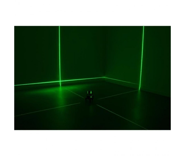 Nivela laser, linie incrucisata, 4V si 1H, verde, 50 m, Strend Pro Industrial