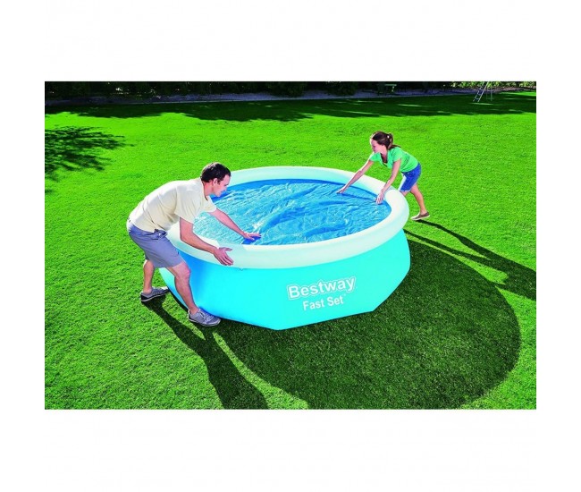 Prelata solara acoperire piscina 244 cm, rotunda, albastra, 210 cm, Bestway FlowClear