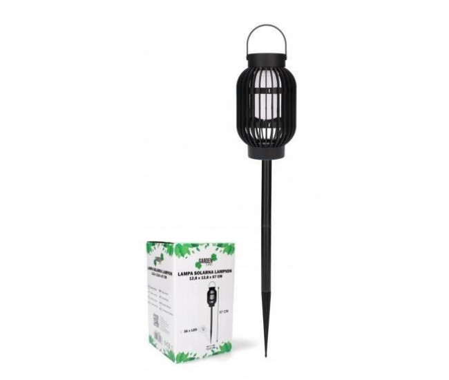 Lampa solara pentru gradina, tip lampion, LED, 12.8x12.8x67 cm