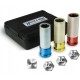Trusa 3 capete tubulare de impact, pentru jante aluminiu, 17/19/21 mm, 85 mm, 1/2,  Dedra