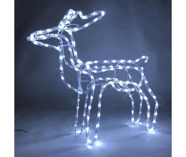 Decoratiune Craciun, ren, 144 LED, 230V, 59x27.5x64 cm