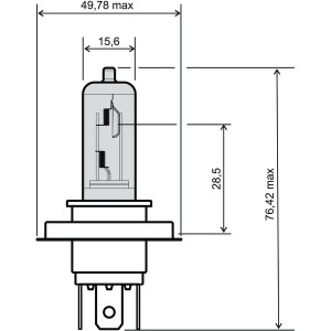 BEC FAR H4  - 12V 35/35W (3 picioare) RC21004