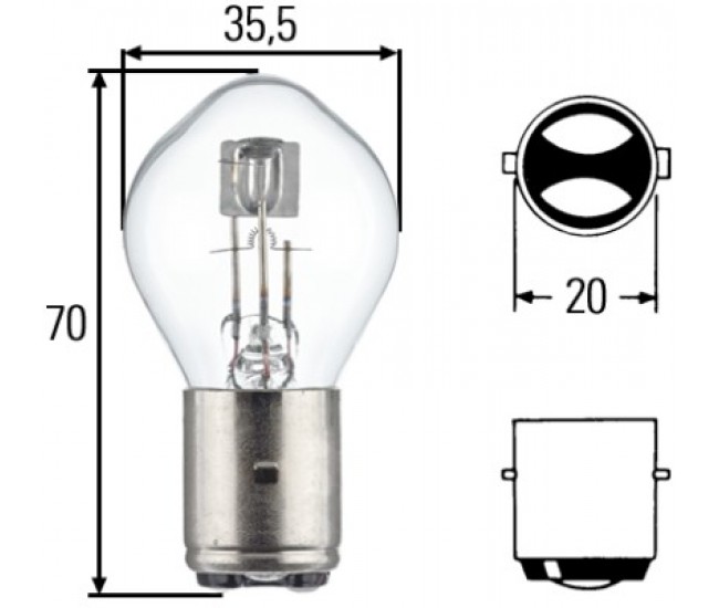 BEC FAR PARA (BA20D) 12V 25/25W RC21001 BEC FAR PARA (BA20D) 12V 25/25W RC21001