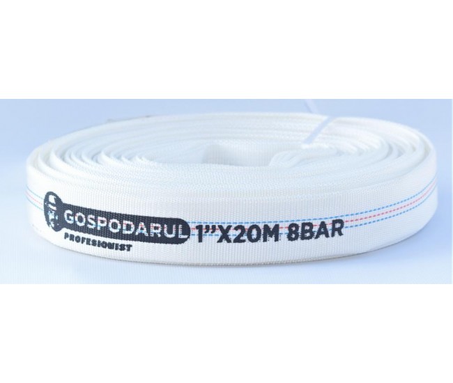 Furtun pompieri - PVC panzat - 1'' - ø 25mm - 8 Bar - tip D - 20m Furtun pompieri - PVC panzat - 1'' - ø 25mm - 8 Bar - tip D - 20m