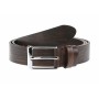 Curea eleganta barbati din piele naturala, Maro cu model - 000013971MM