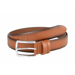 Curea barbati eleganta, din piele naturala maro 3.4 cm - 00002283MD