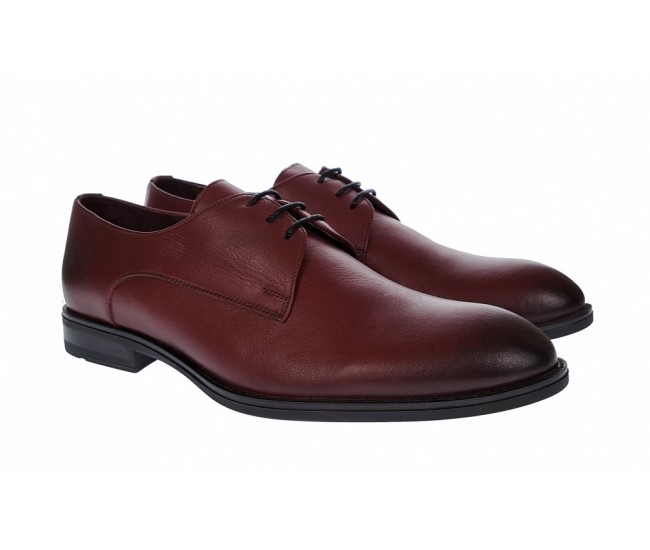 Pantofi barbati, eleganti, office, piele naturala, Bordo, 001VIS