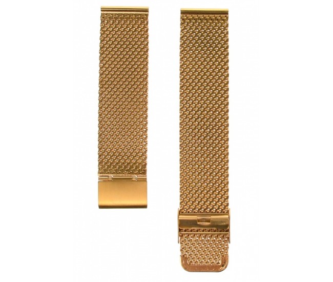 Curea de ceas din metal, 22 mm x 18 cm, auriu - 300X22G