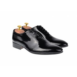 Marimea 39 Pantofi barbati eleganti din piele naturala GKR 024 Negru Lac