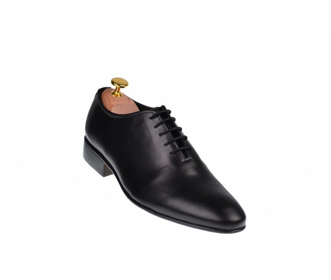 Pantofi barbati office, eleganti din piele naturala, negri, SCORPION, 024NBOX