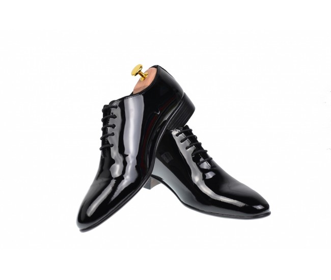 Pantofi barbati office, eleganti din piele naturala, negri, SCORPION, 024NLAC