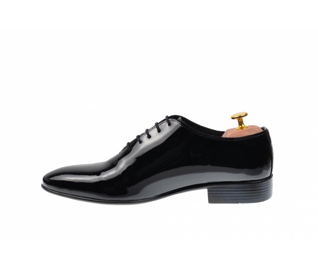 Pantofi barbati office, eleganti din piele naturala, negri, SCORPION, 024NLAC