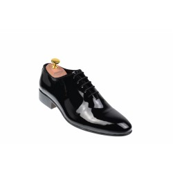 Pantofi barbati office, eleganti din piele naturala, negri, SCORPION, 024NLAC