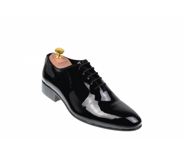 Pantofi barbati office, eleganti din piele naturala, negri, SCORPION, 024NLAC